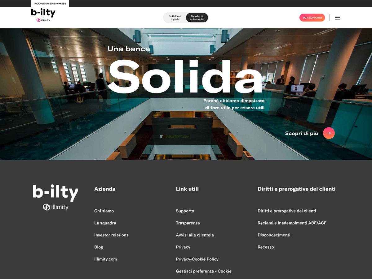 Sito istituzionale bilty.com – sviluppo frontend su Storyblok