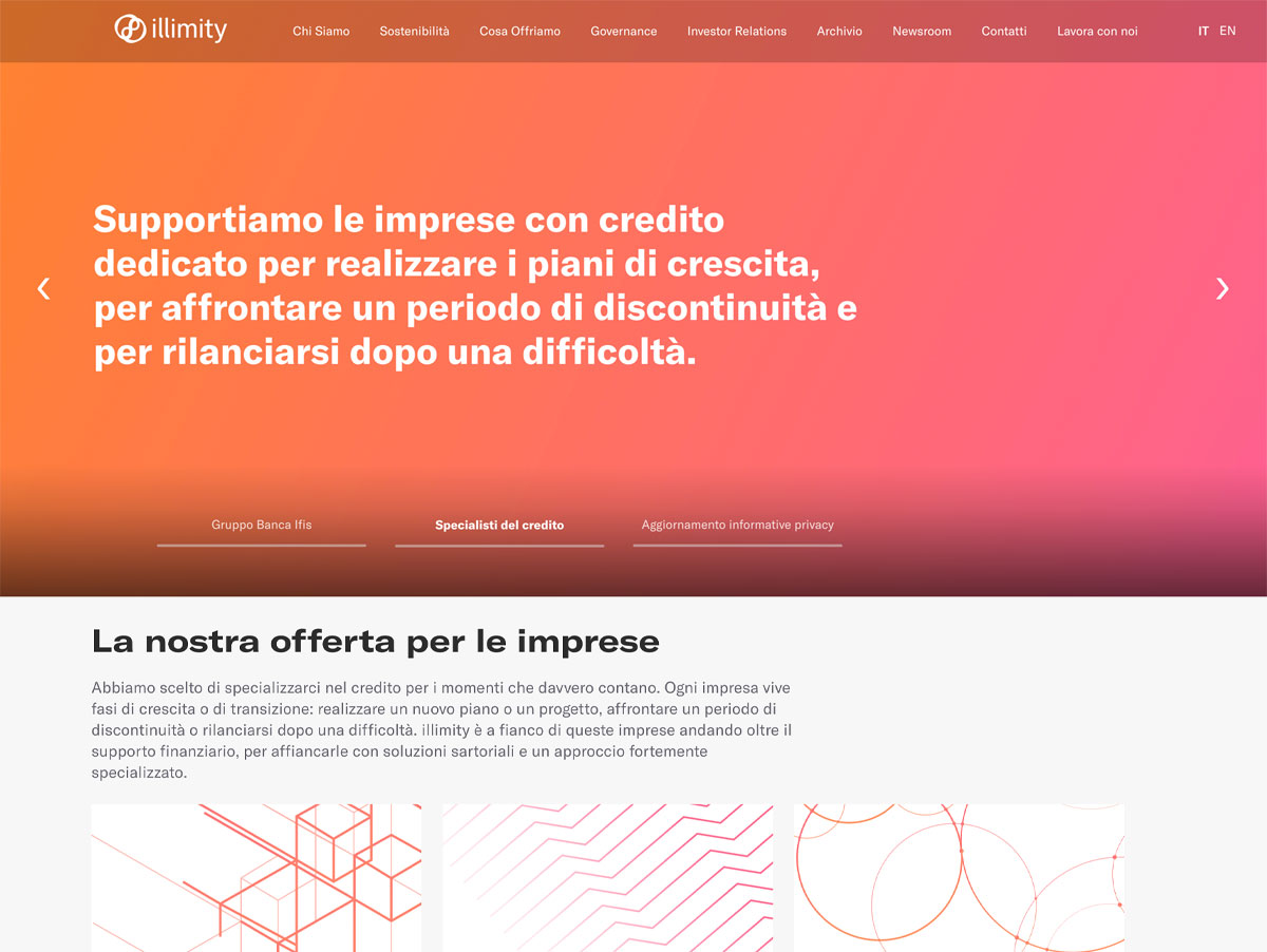 Sito istituzionale illimity.com – sviluppo frontend su Storyblok