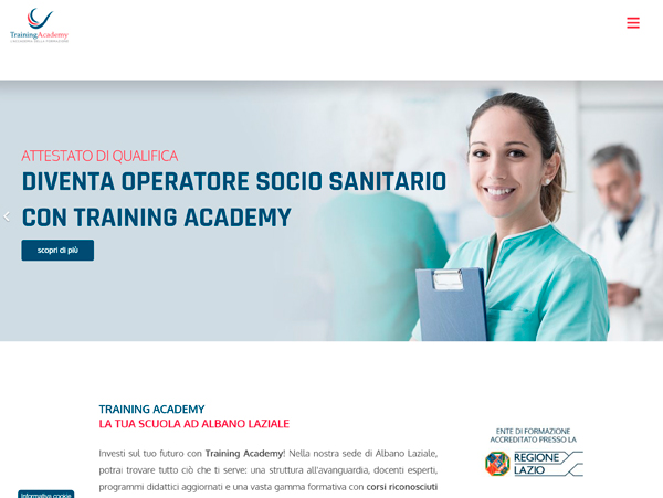 Sito web Training Academy – web design e sviluppo